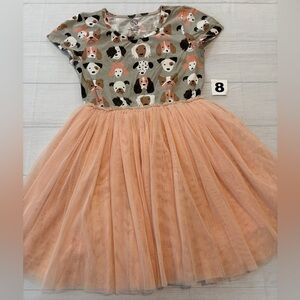 Taylor Joelle Dog Print Tulle Kids Dress